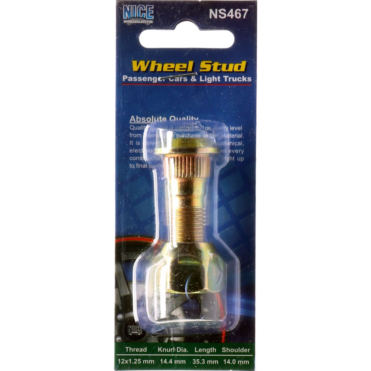 NICE Wheel Stud & Nut M12x1.25 34.2mm NS467