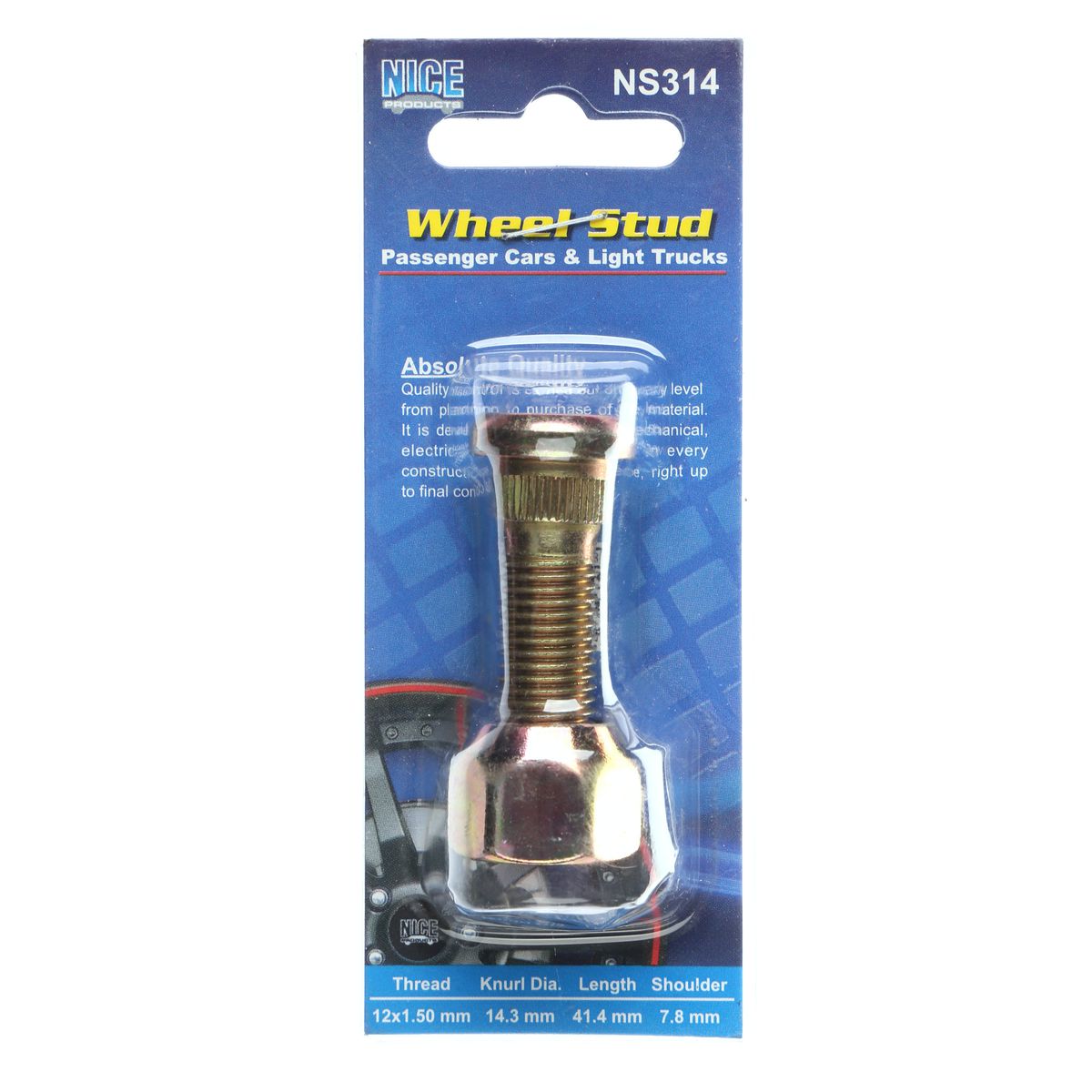 NICE Wheel Stud & Nut M12x1.50 40.0mm NS314