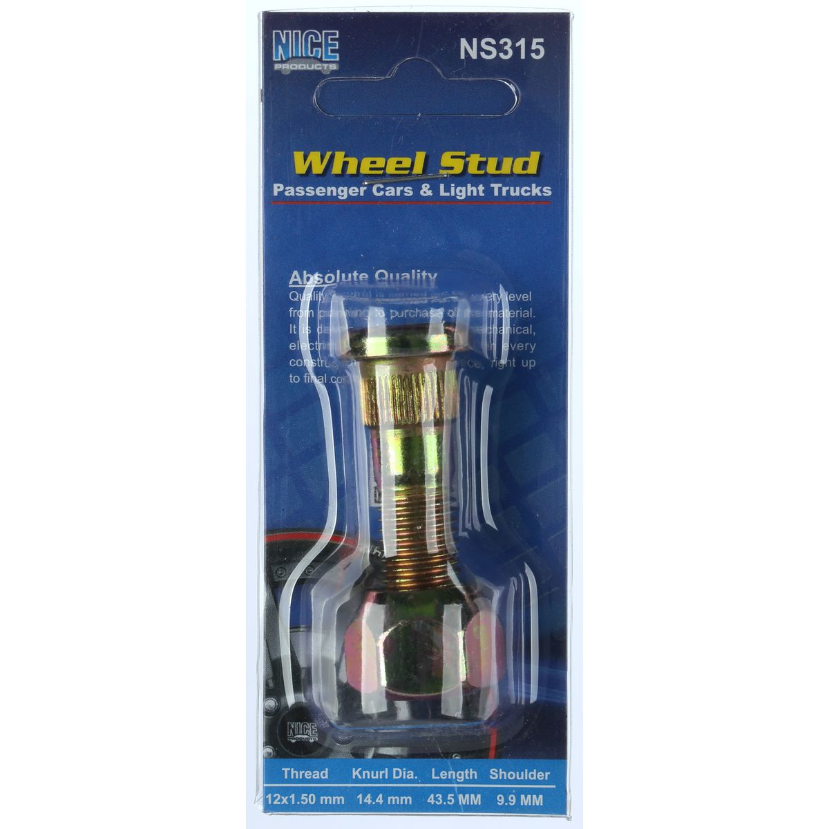 NICE Wheel Stud & Nut M12x1.50 42.4mm NS315