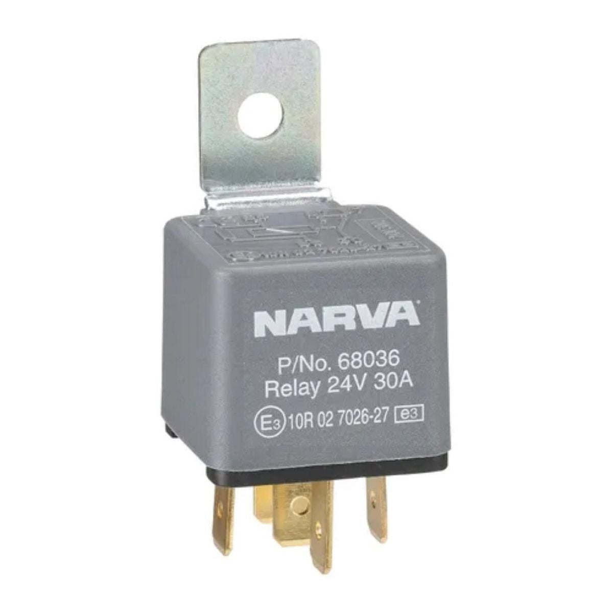 Narva Relay Normally Open With Resistor 24V 5 Pin 30A 68036BL