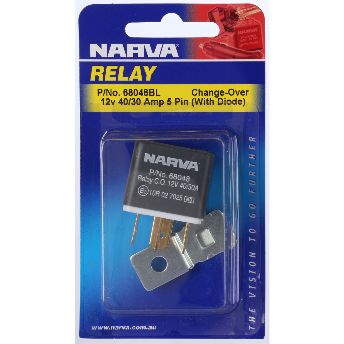 Narva Relay Change-Over With Diode 12V 5 Pin 40A/30A 68048BL