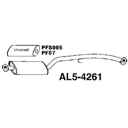 Walker Exhaust Muffler-Exhaust AL5-4261