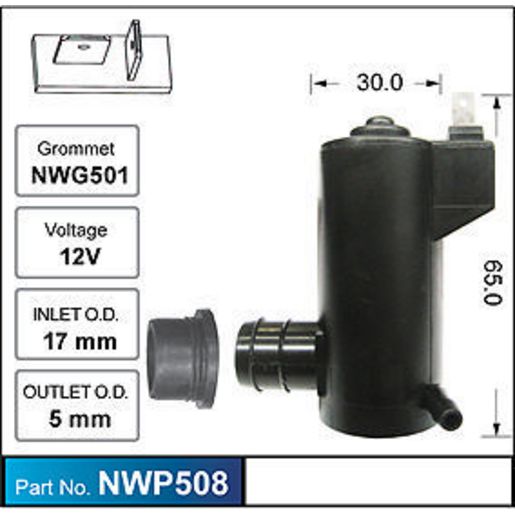 Nice Products Windscreen Washer Pump NWP508