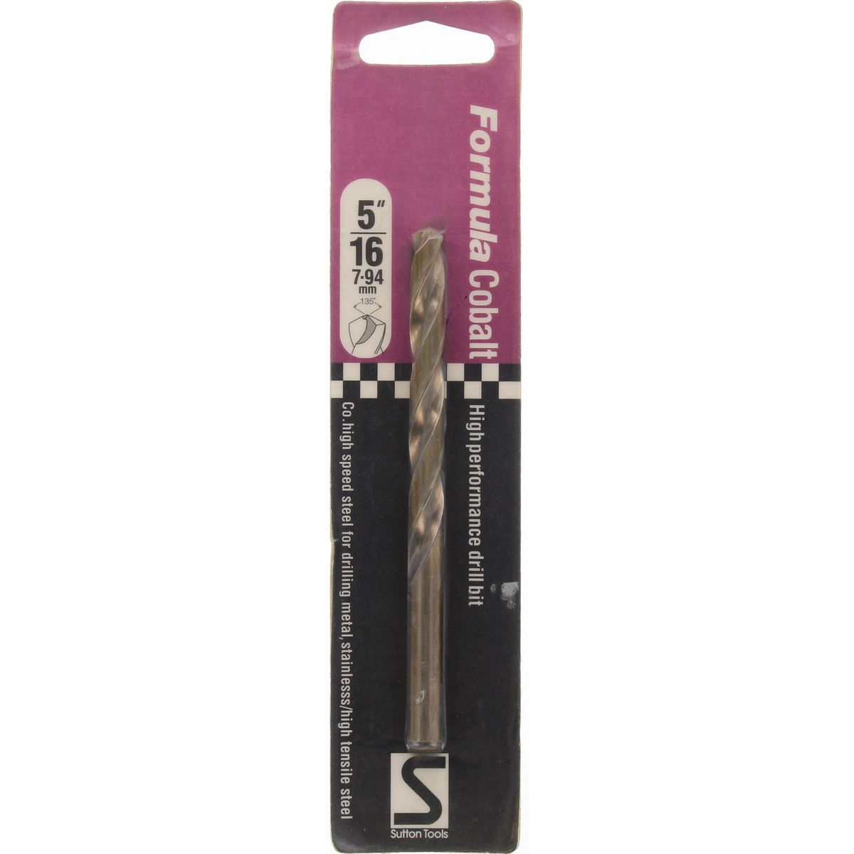 Sutton Jobber Drill Bit HD Cobalt HSS 5/16in. Dia 81mm L2 114mm L1 CO516