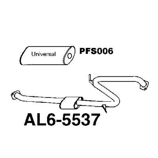 Walker Exhaust Pipe-Exhaust (Use M4712) AL6-5537