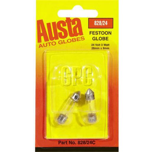 Austa Globe-Festoon 24V 3W Card 828/24C