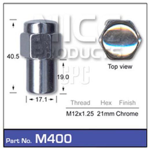 NICE Mag Wheel Nut M12x1.25 Medium Shank M400
