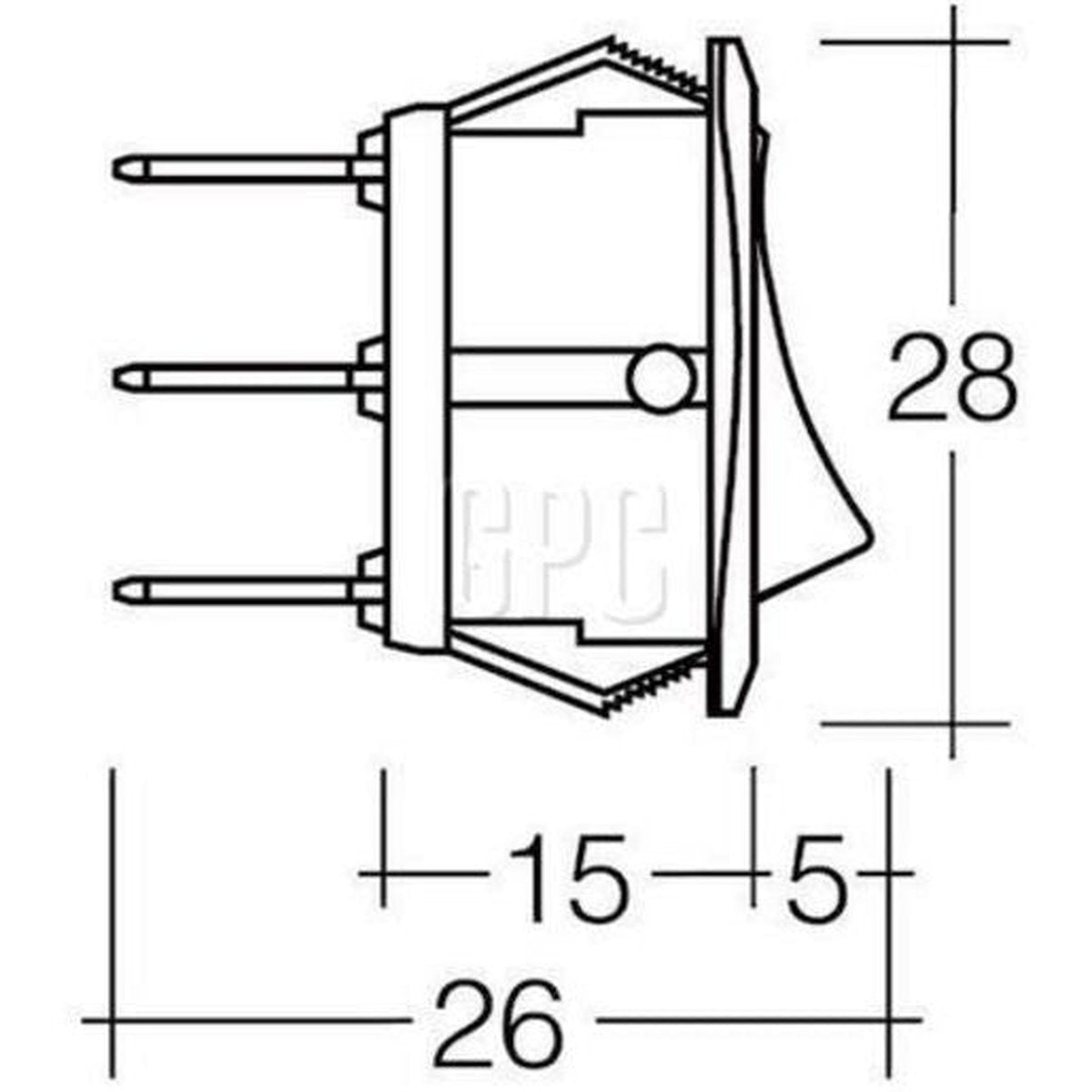 Narva Switch Rocker Illuminated On Off Red 62054BL