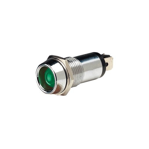 Narva Pilot Lamp 24V Chrome/Green 62096BL
