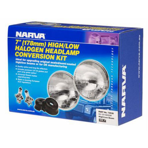 Narva 7" H4 Halogen Headlamp Conversion Kit 12V 60/55W - 72038
