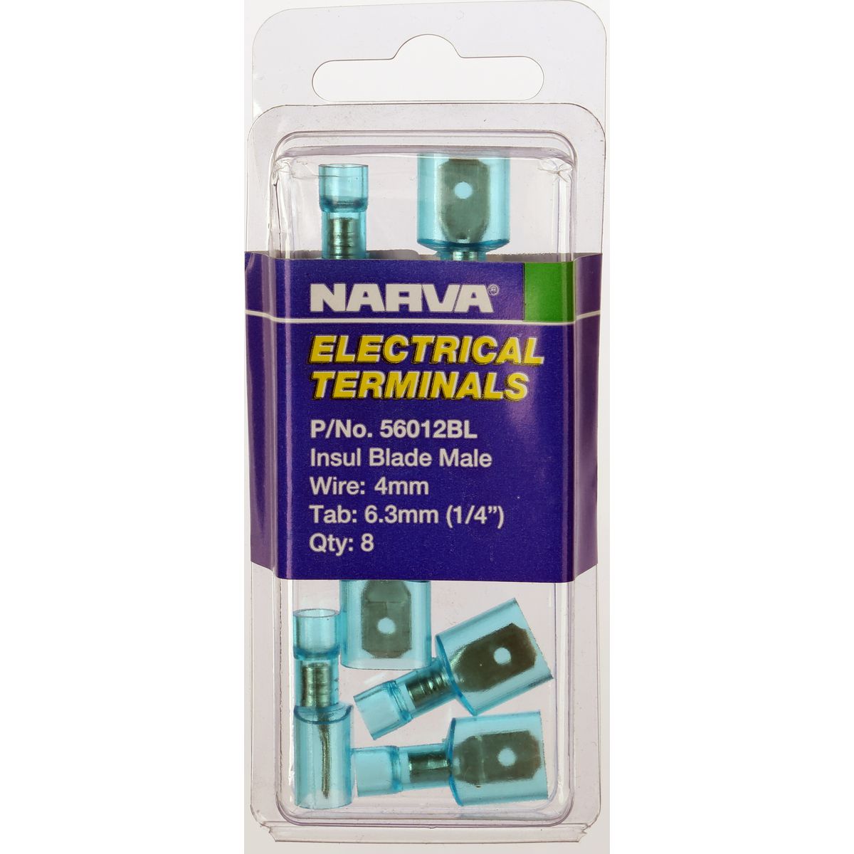 Narva Terminal Male Blade Blue 6.3mm 56012BL