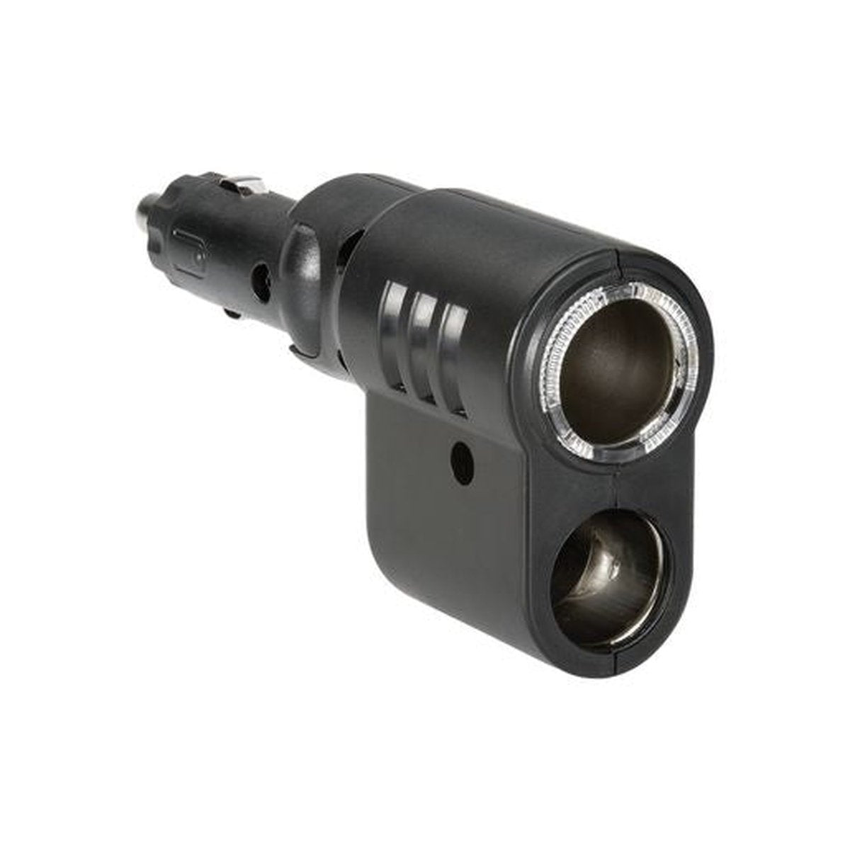 Narva Cigarette Lighter Plug with Adjustable Twin Accesory Sockets and Lighter Fixture 12V 81044BL