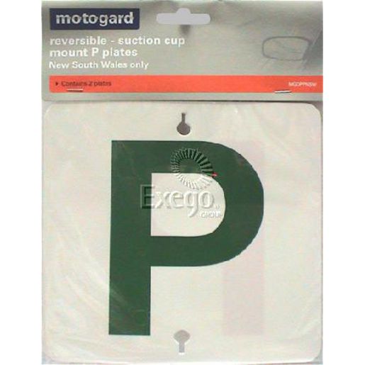 Motogard Plate Set-P&P Reversible Nsw Grn MGDPPNSW