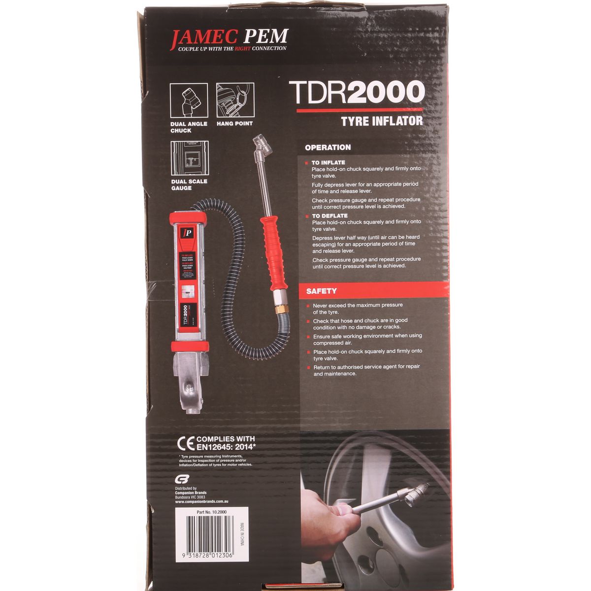 Jamec Pem Tyre Inflator Tdr2000 10.2