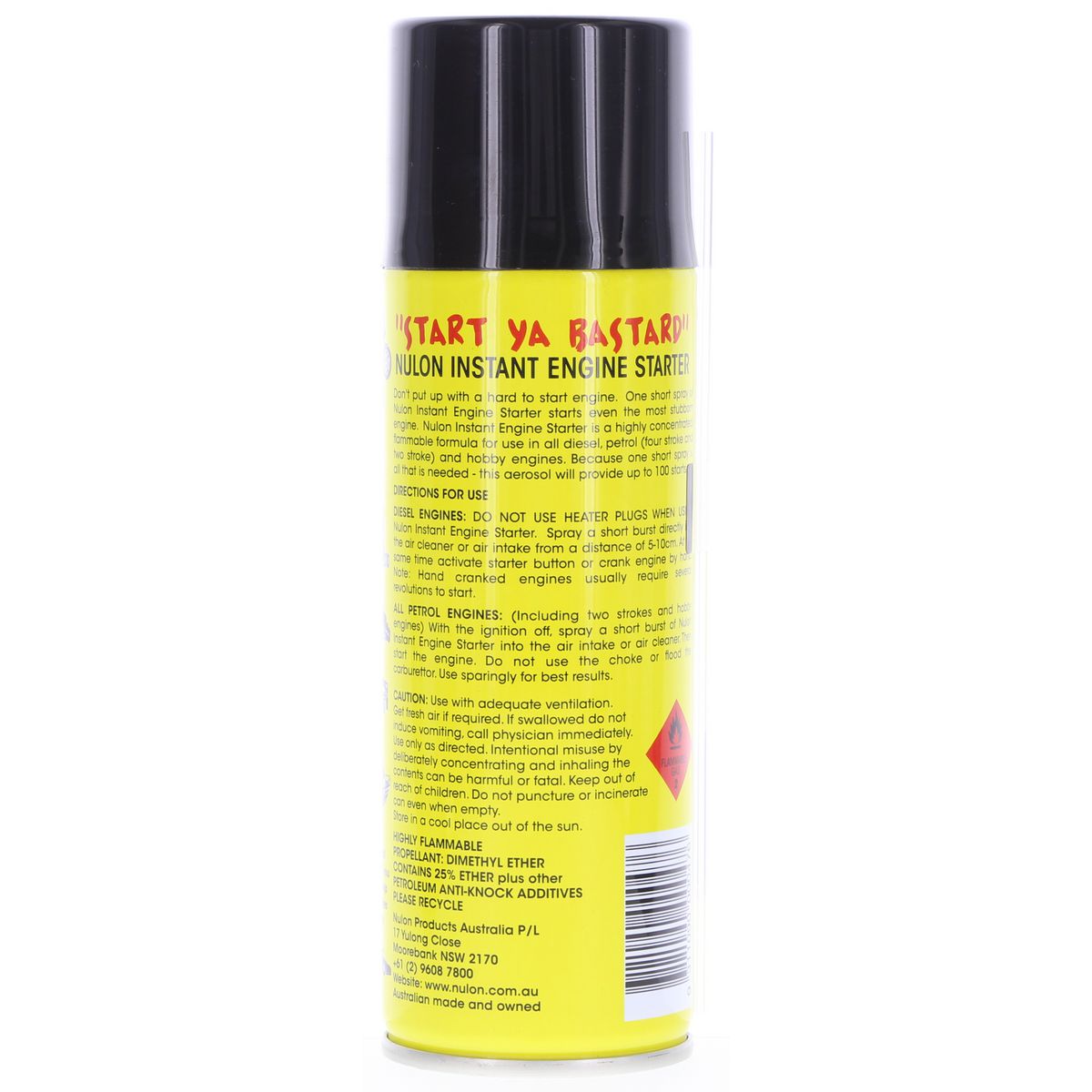 Nulon Start Ya Bastard Instant Engine Starter Aerosol Spray 150g SYB150