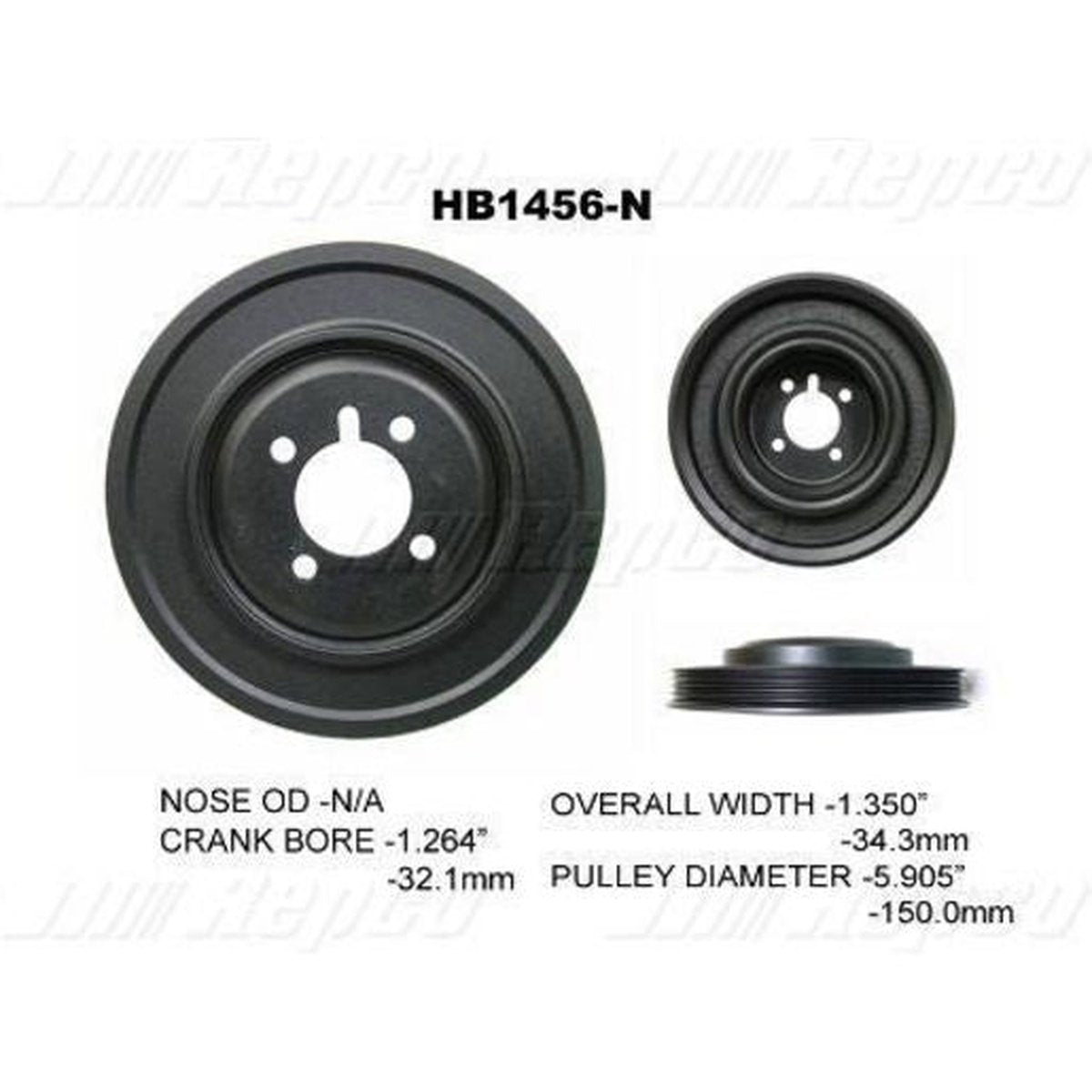 Powerbond OEM Replacement Harmonic Balancer HB1456N