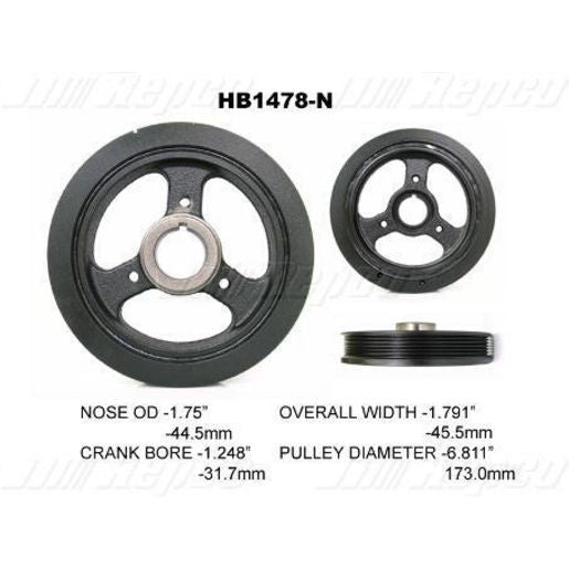 Powerbond OEM Replacement Harmonic Balancer HB1478N