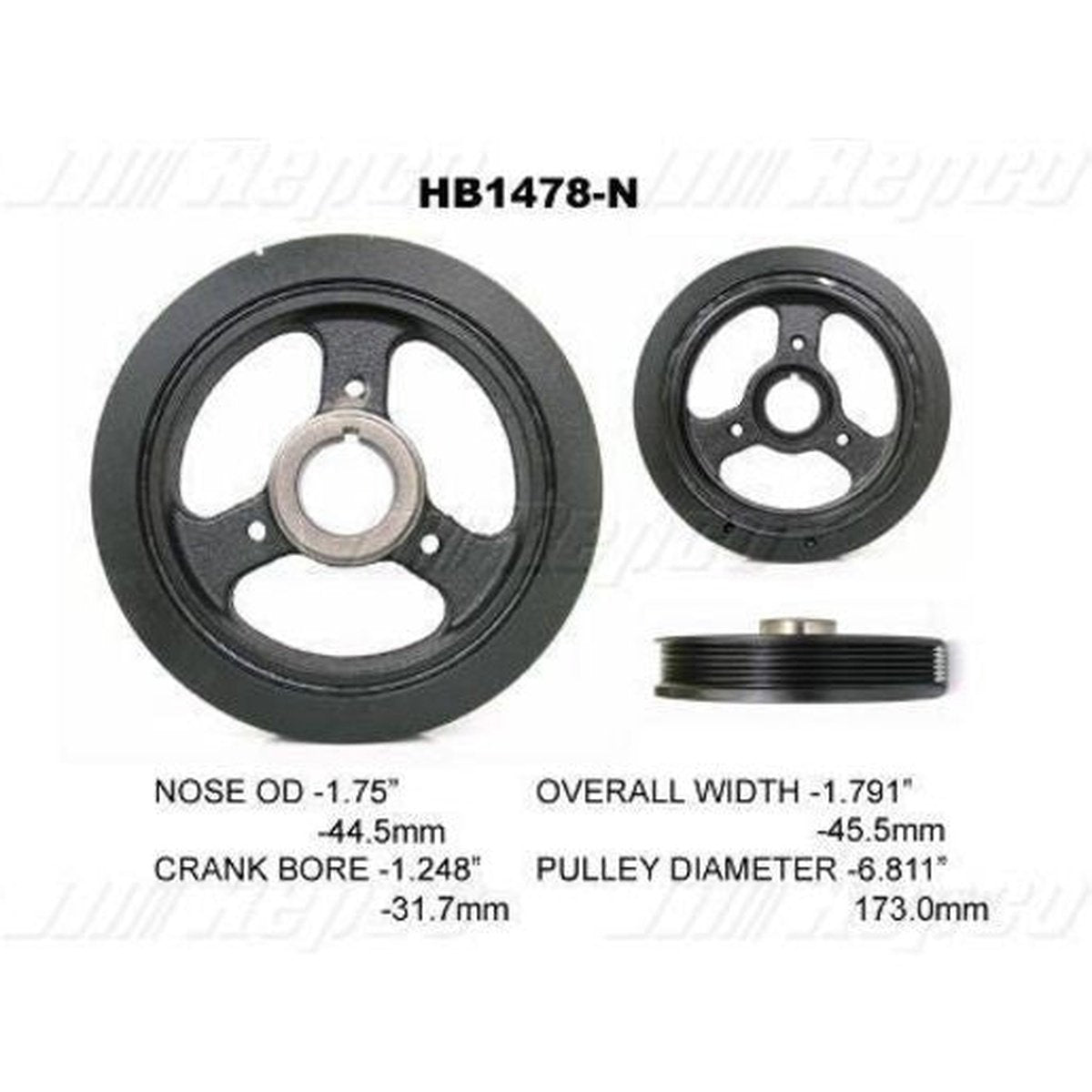 Powerbond OEM Replacement Harmonic Balancer HB1478N