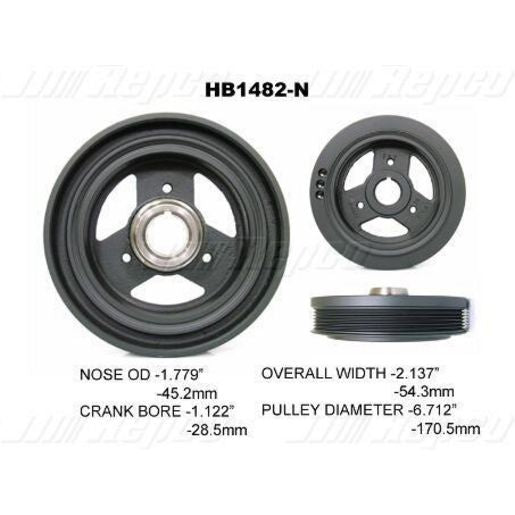 Powerbond OEM Replacement Harmonic Balancer HB1482N