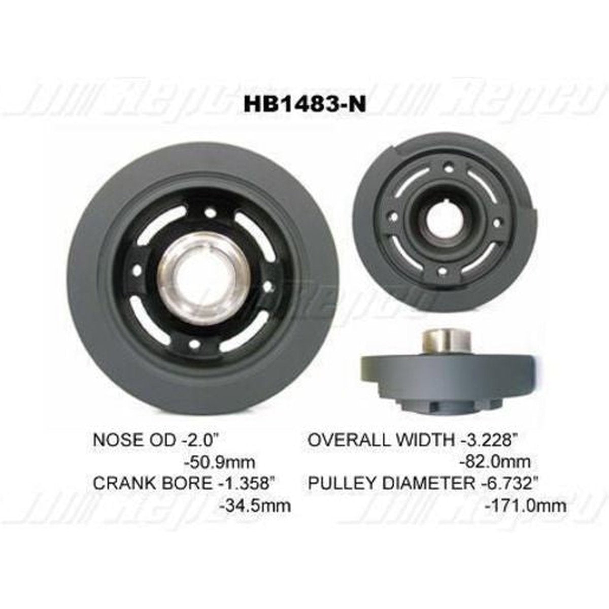 Powerbond OEM Replacement Harmonic Balancer HB1483N