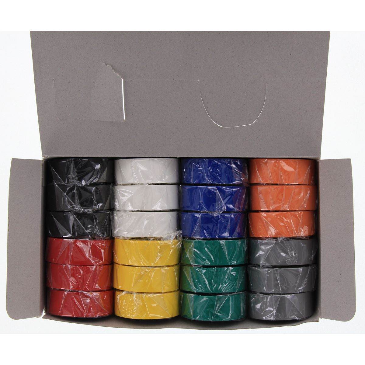 Nitto PVC Tape 24X 5M Roll Assorted Colours 19MMX5MASST-E