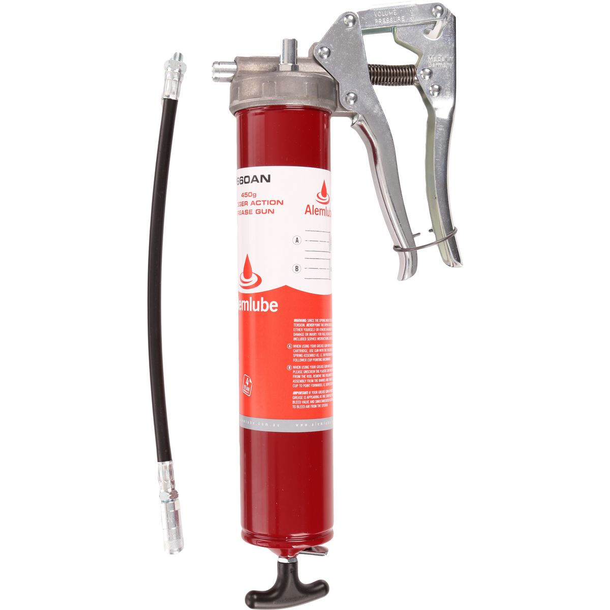 Alemlube Trigger Action Grease Gun W/Flexible Extension 660AN