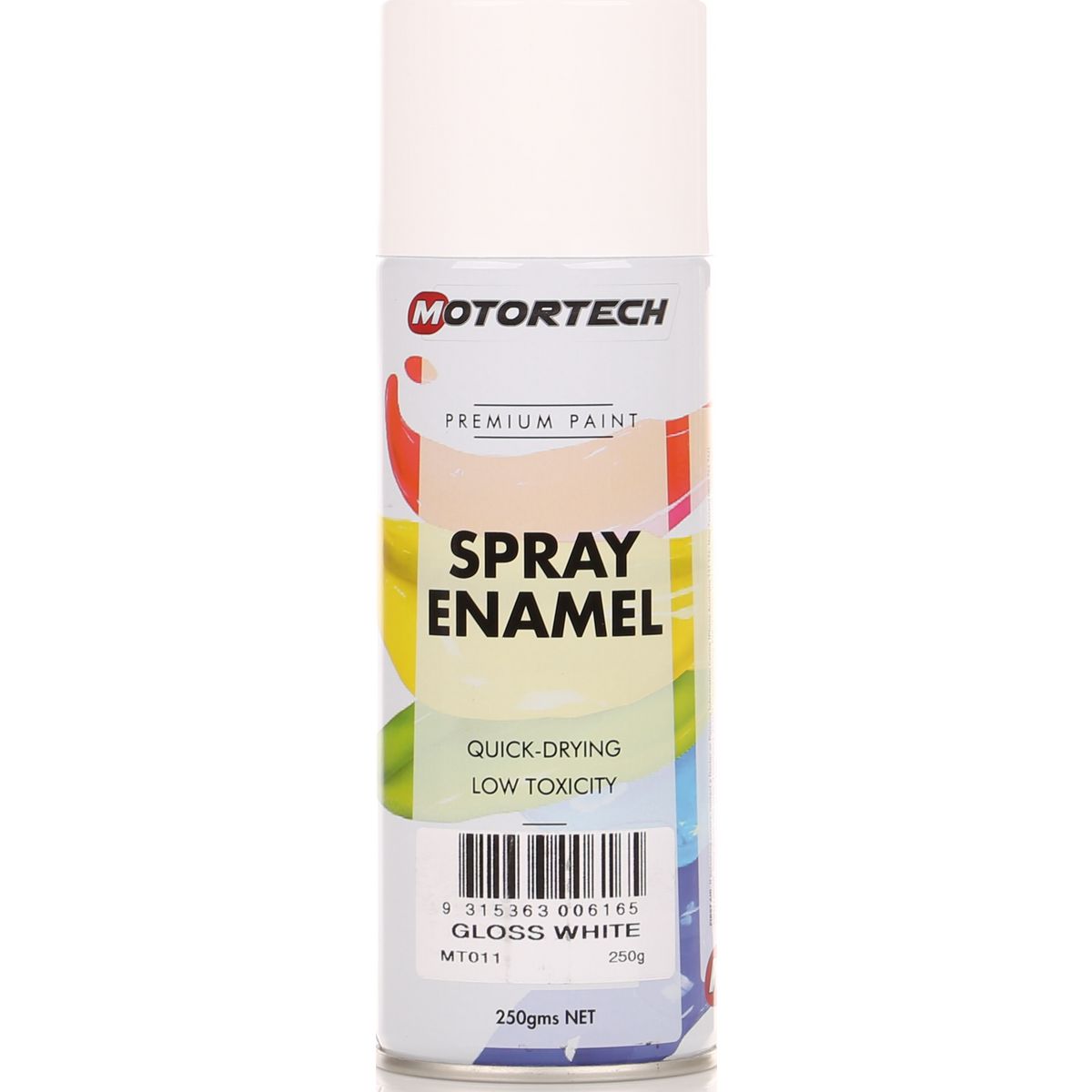 Motortech Aerosol Spray Enamel Gloss White 250g MT011