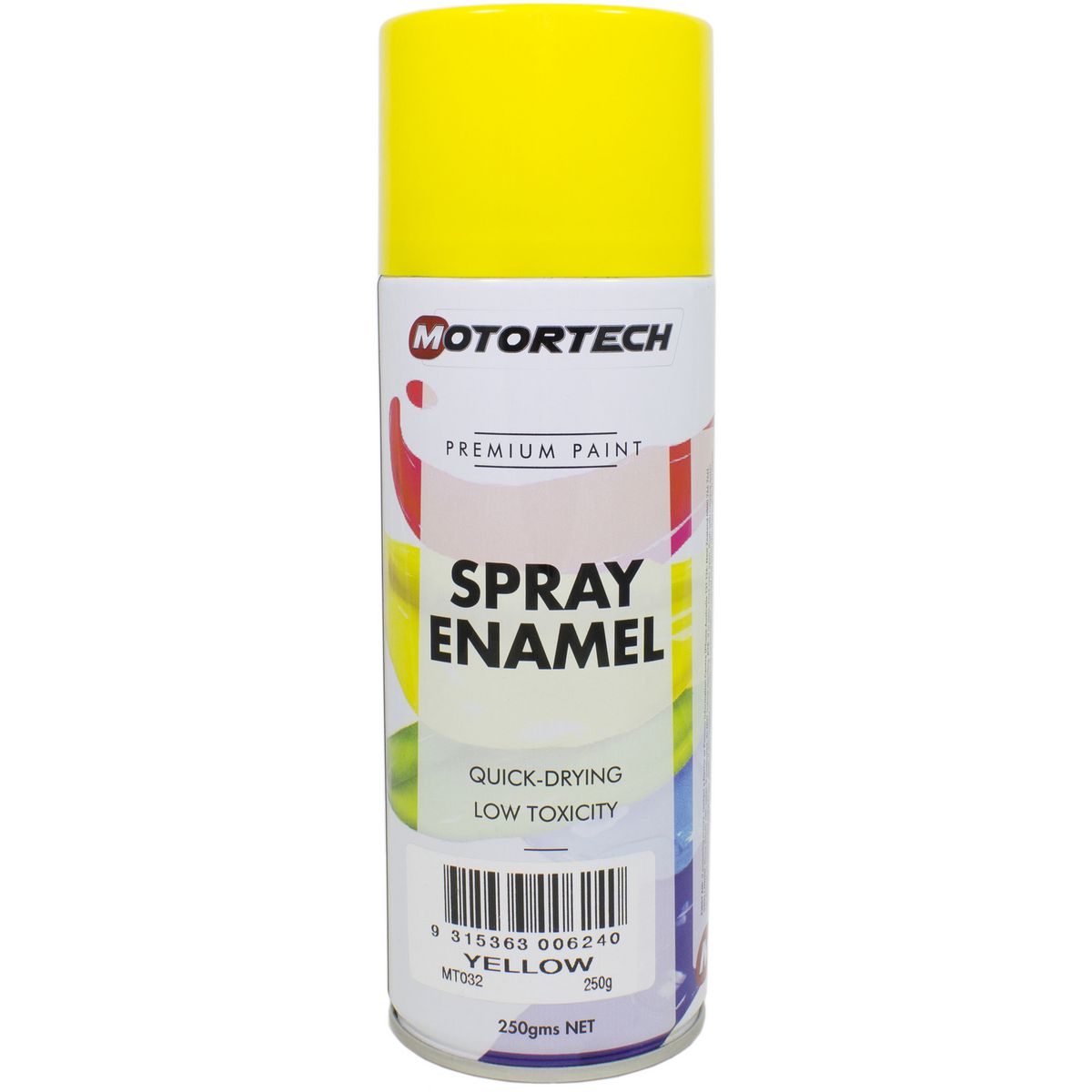 Motortech Aerosol Spray Enamel Yellow 250g MT032