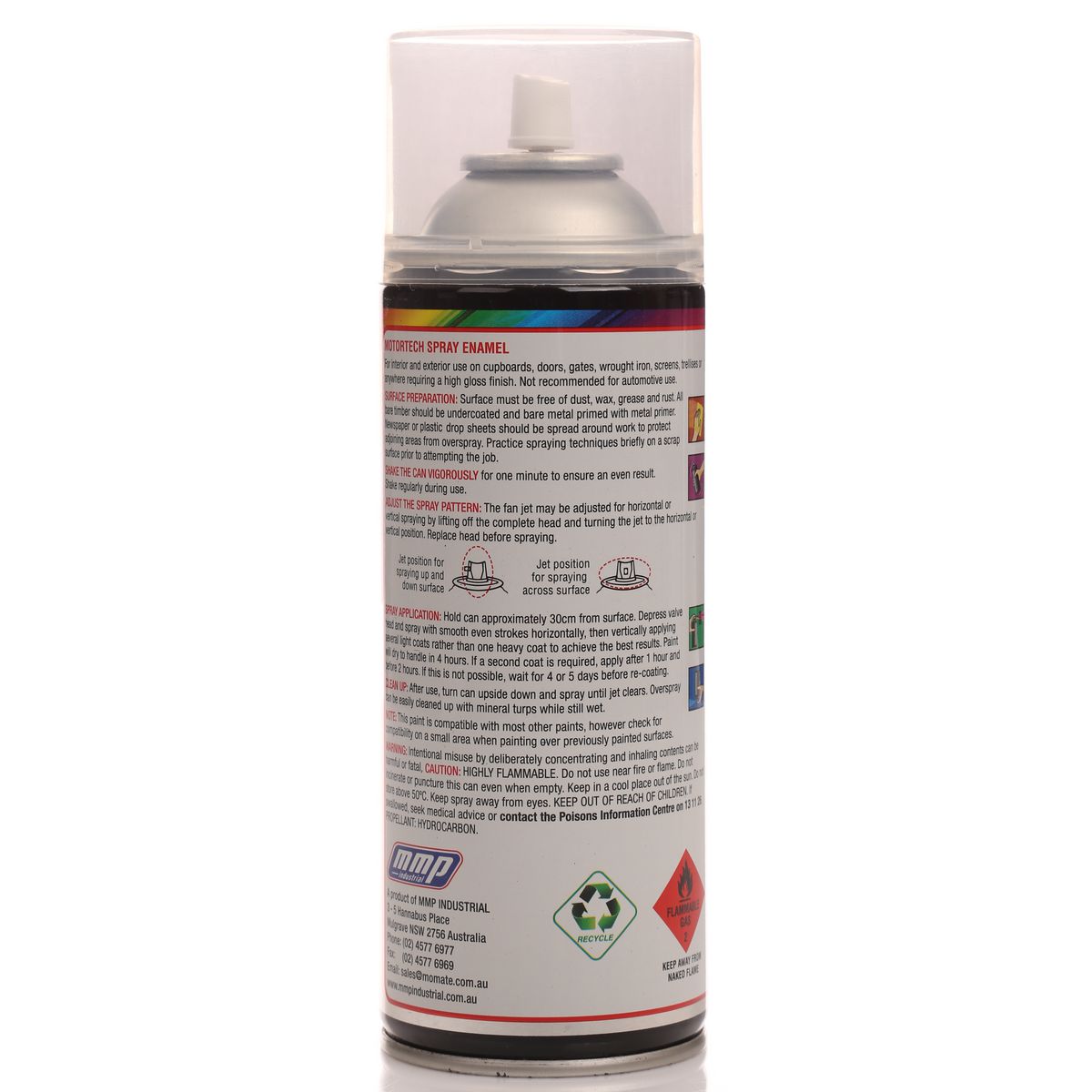 Motortech Aerosol Spray Enamel Clear 250g MT047