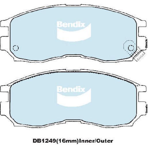 Bendix Heavy Duty Brake Pad Set Front DB1249 HD