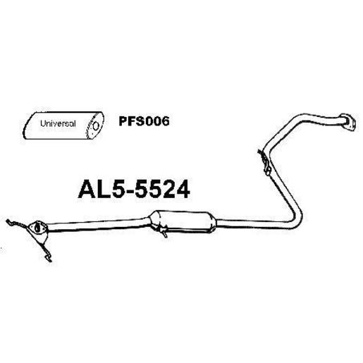 Centre Muffler Std Replacement AL5-5524