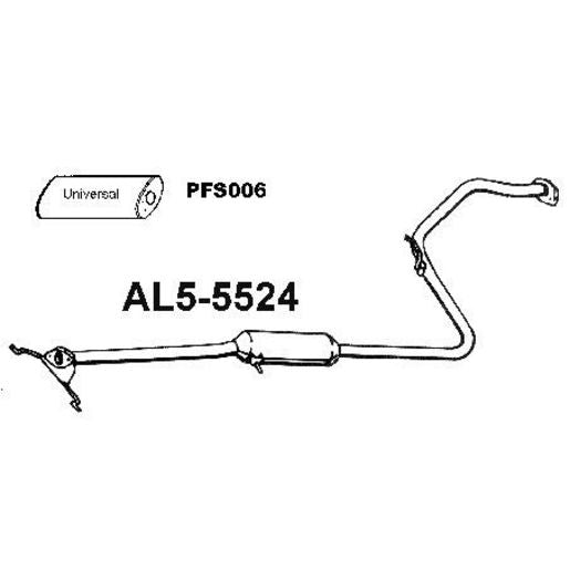 Centre Muffler Std Replacement AL5-5524