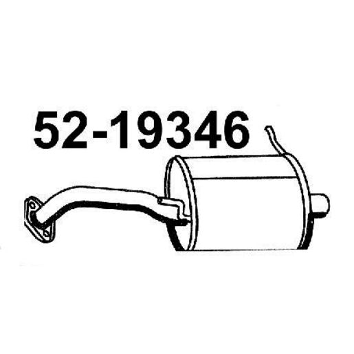 Walker Exhaust Muffler-Exhaust (Use M4291) 52-19346