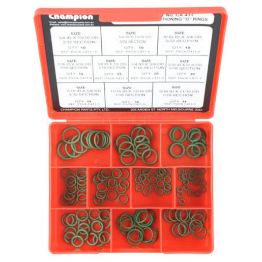 Champion Fasteners O Rings Air Conditioning Assortment CA411