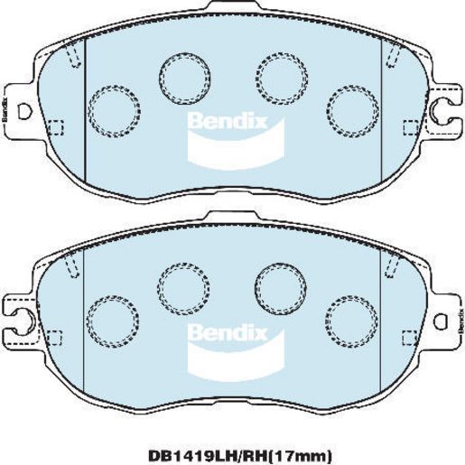 Bendix Pad Set-Disc Brake DB1419AD