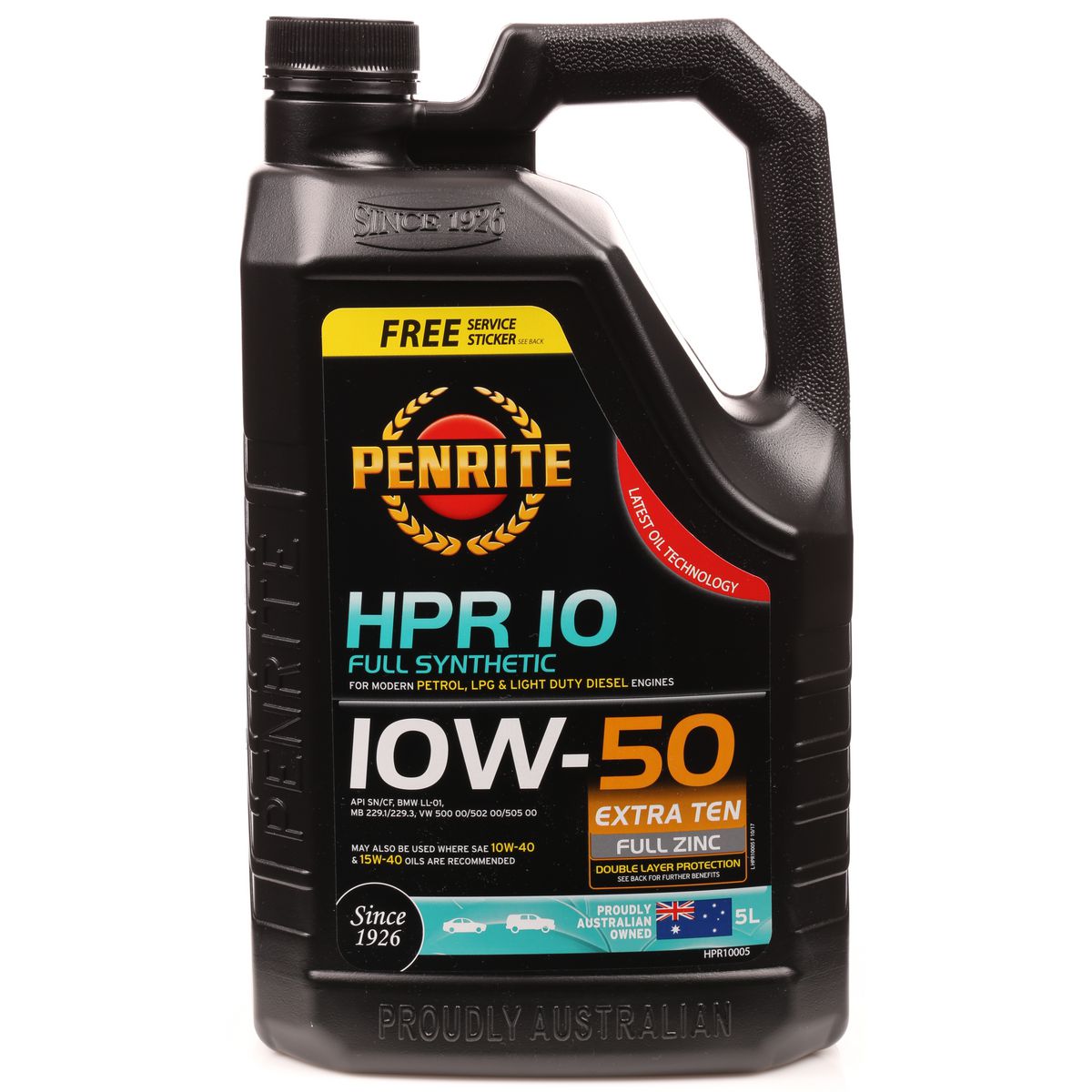 Penrite HPR 10 SAE 10W-50 Engine Oil 5L