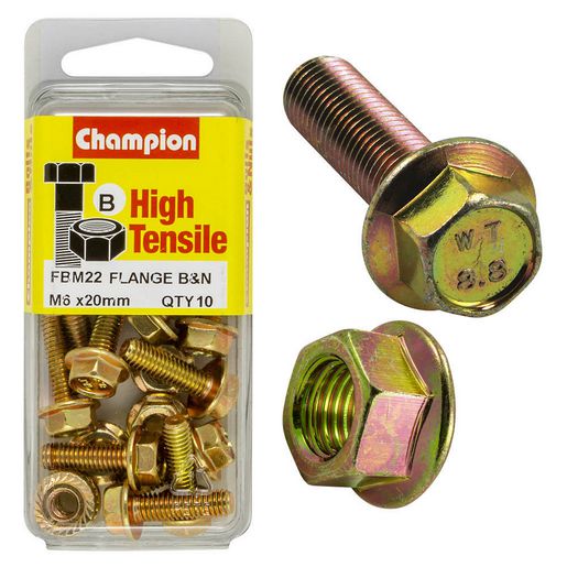 Champion Fasteners M6 X 20mm Grade 8.8 Screw And Nuts FBM22