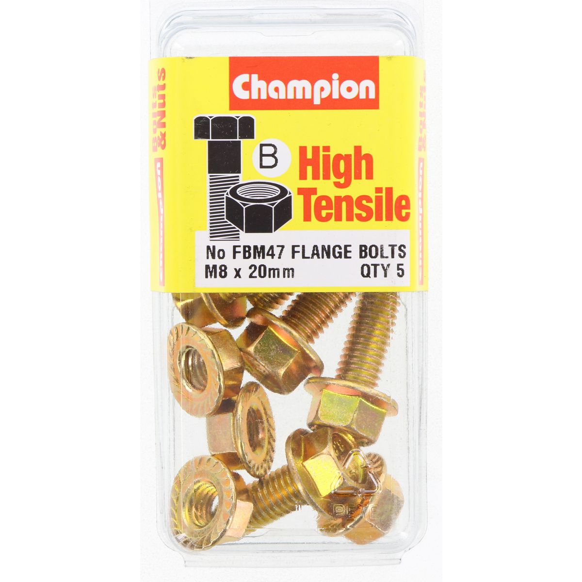 Champion Fasteners M8 X 20mm Grade 8.8 Screw And Nuts FBM47