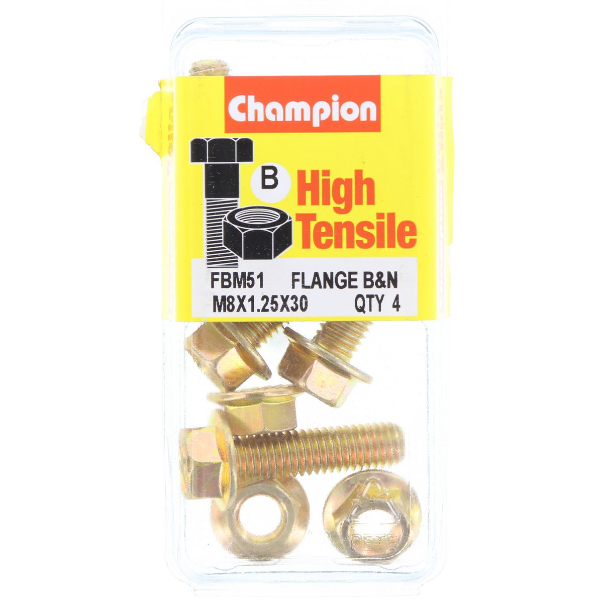 Champion Fasteners M8 X 30mm Grade 8.8 Screw And Nuts FBM51