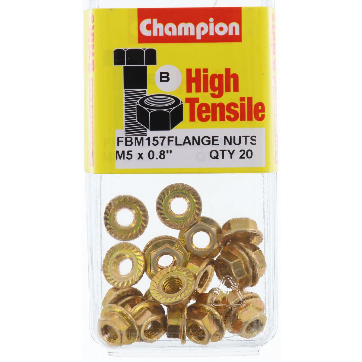 Champion Fasteners Hex Nut Flanged M5 X 0.8mm FBM157