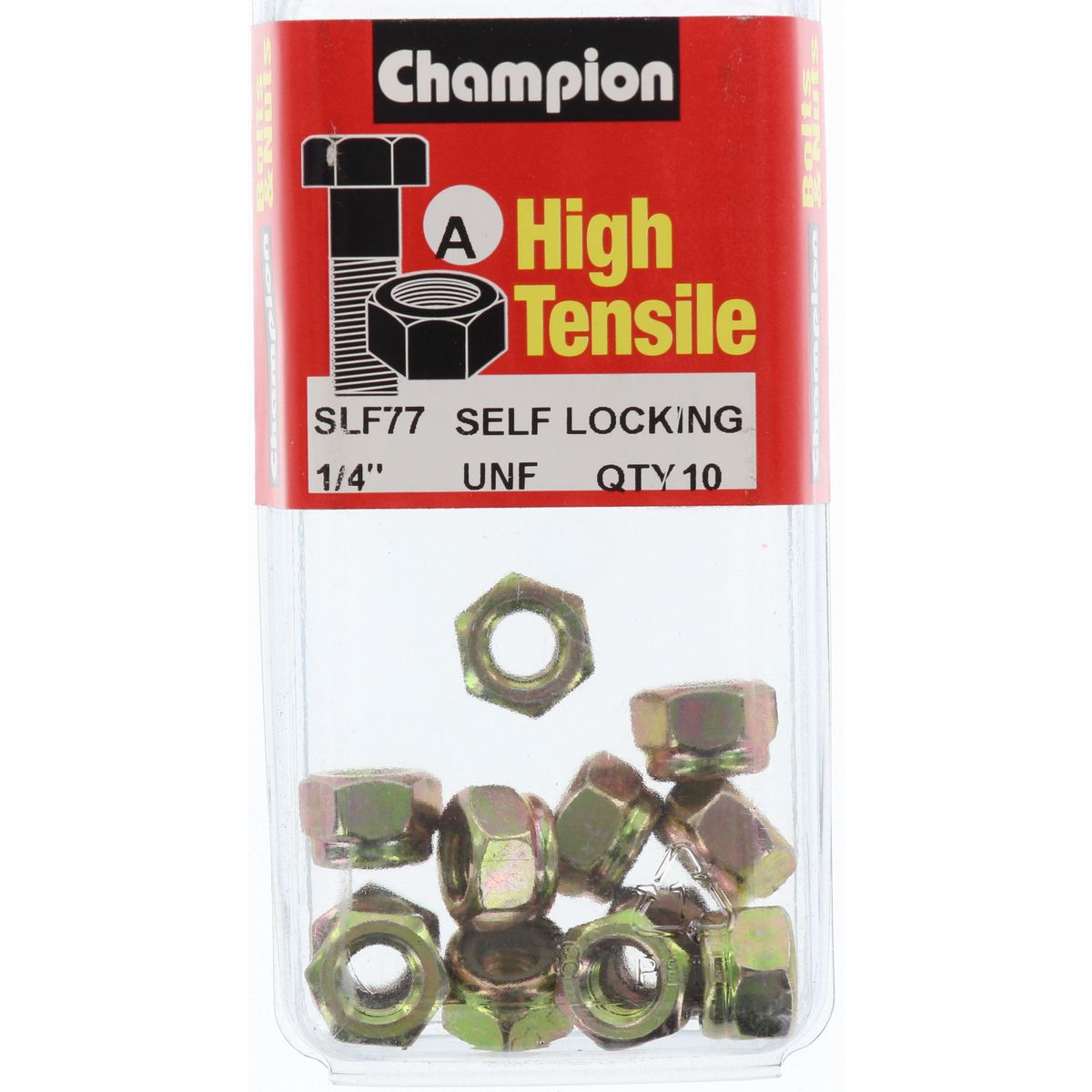 Champion Fasteners Hex Nut Self Locking Nylon Insert 1/4In Unf SLF77