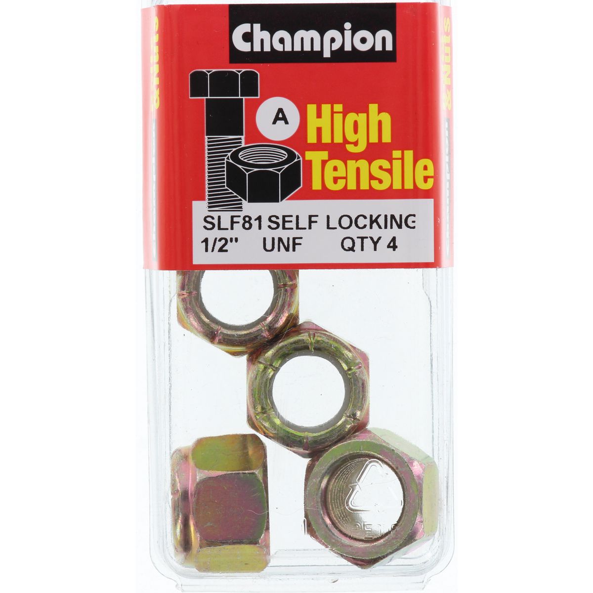 Champion Fasteners Hex Nut Self Locking Nylon Insert 1/2In Unf SLF81