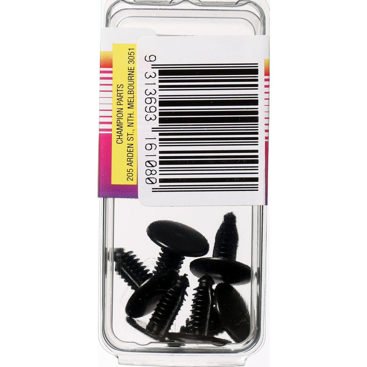 Champion Fasteners Xmas Tree Clip Black Len: 16.3mm Stem Dia: 7.8mm Head: 14.8mm TF4