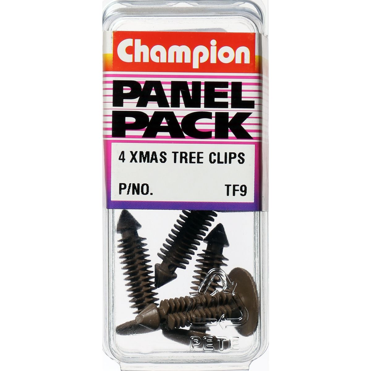 Champion Fasteners Xmas Tree Clip Beige Len: 22mm Stem Dia: 6.8mm Hole: 6.6 8mm Head: 16mm TF9