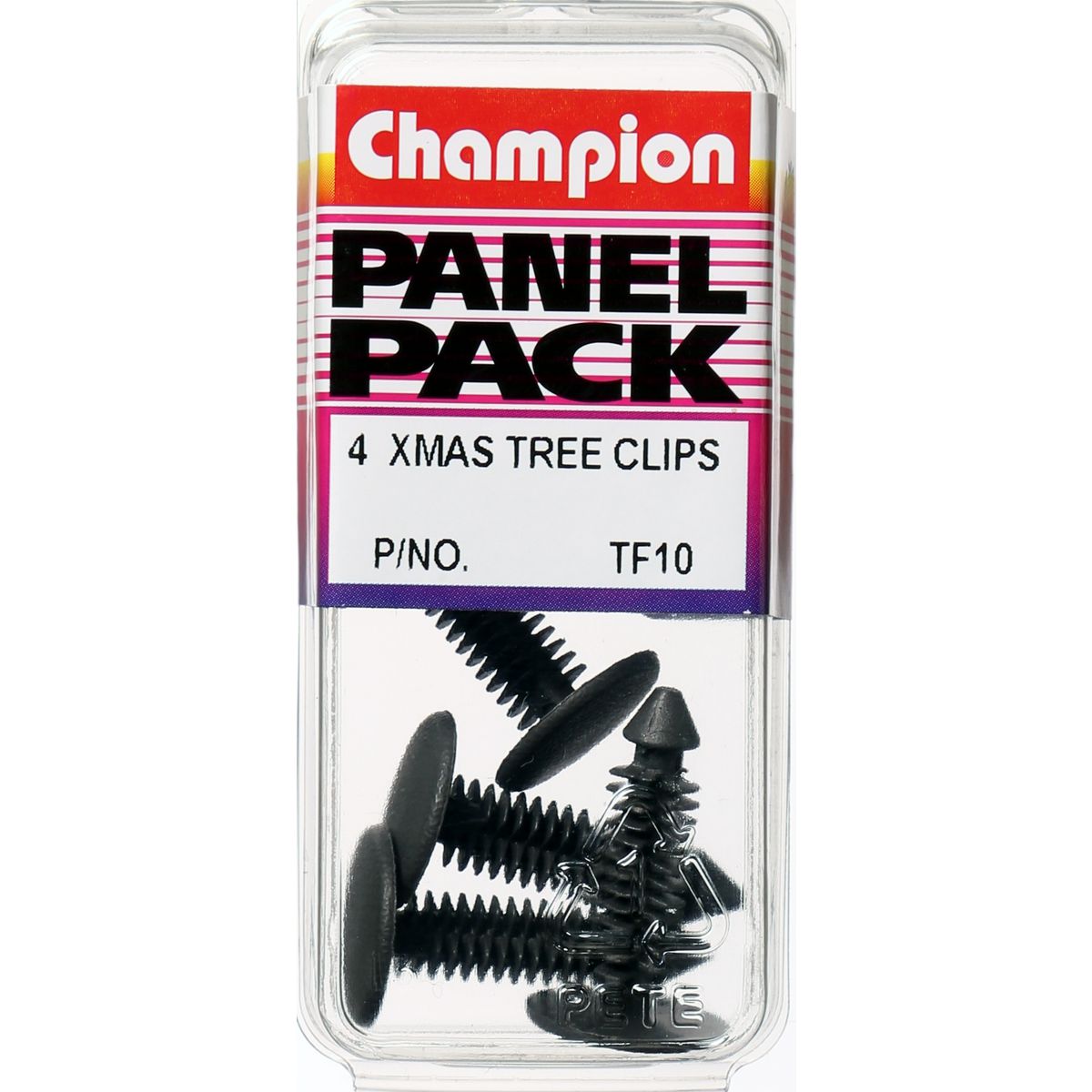 Champion Fasteners Xmas Tree Clip Grey Len: 22mm Stem Dia: 6.8mm Head: 16mm TF10