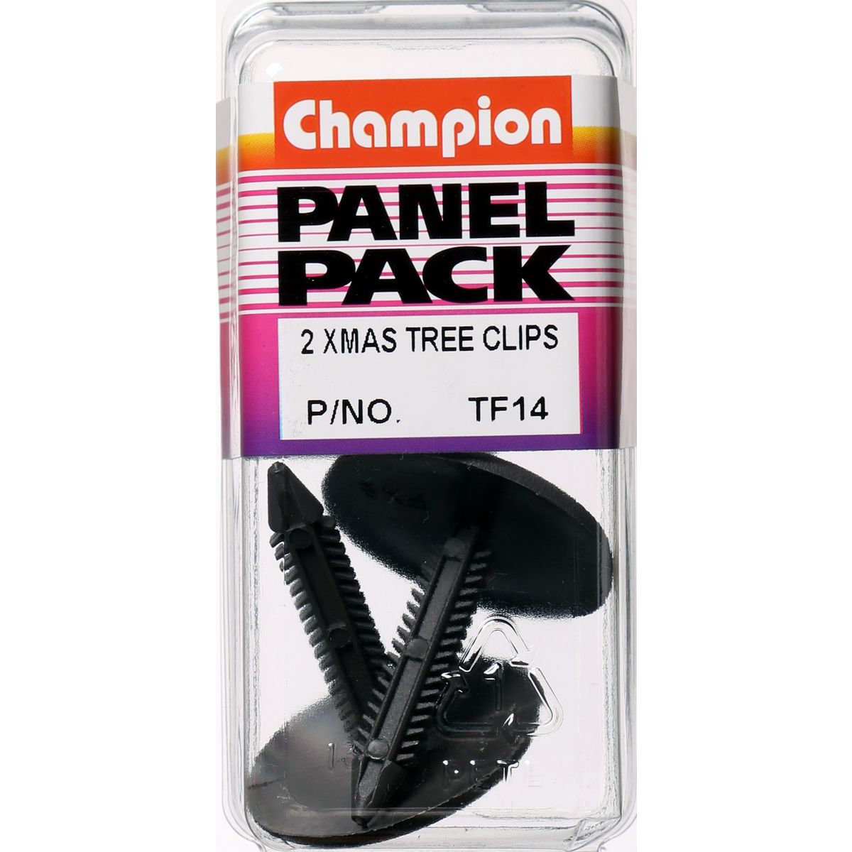 Champion Fasteners Xmas Tree Clip Grey Len: 39.5mm Stem Dia: 7.5mm Head: 34.2mm TF14
