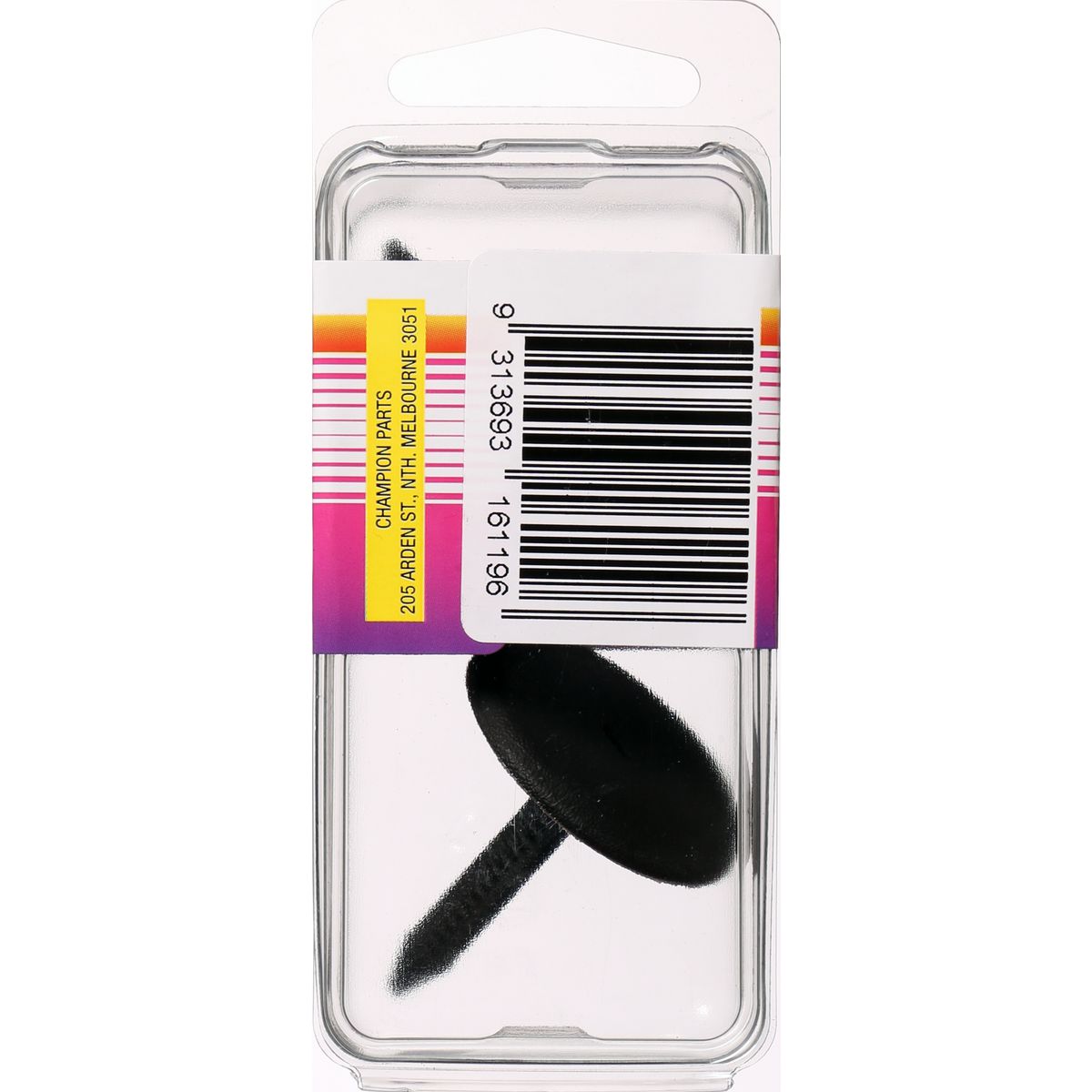 Champion Fasteners Xmas Tree Clip Black Len: 39.5mm Stem Dia: 7.5mm Head: 34.2mm TF15