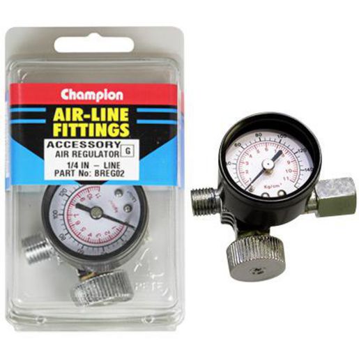 Champion Fasteners In Line Regulator/Gauge 1/4in BREG02