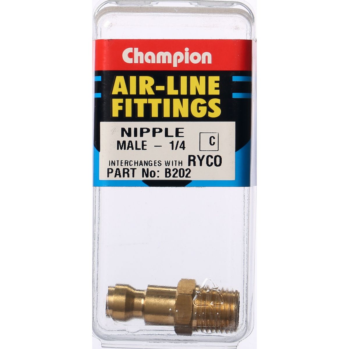 Champion Fasteners Male Nipple 1/4In B202