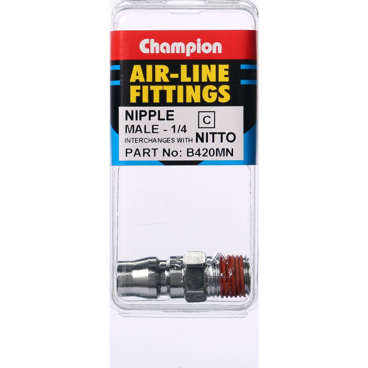 Champion Fasteners Male Nipple 1/4In B420MN